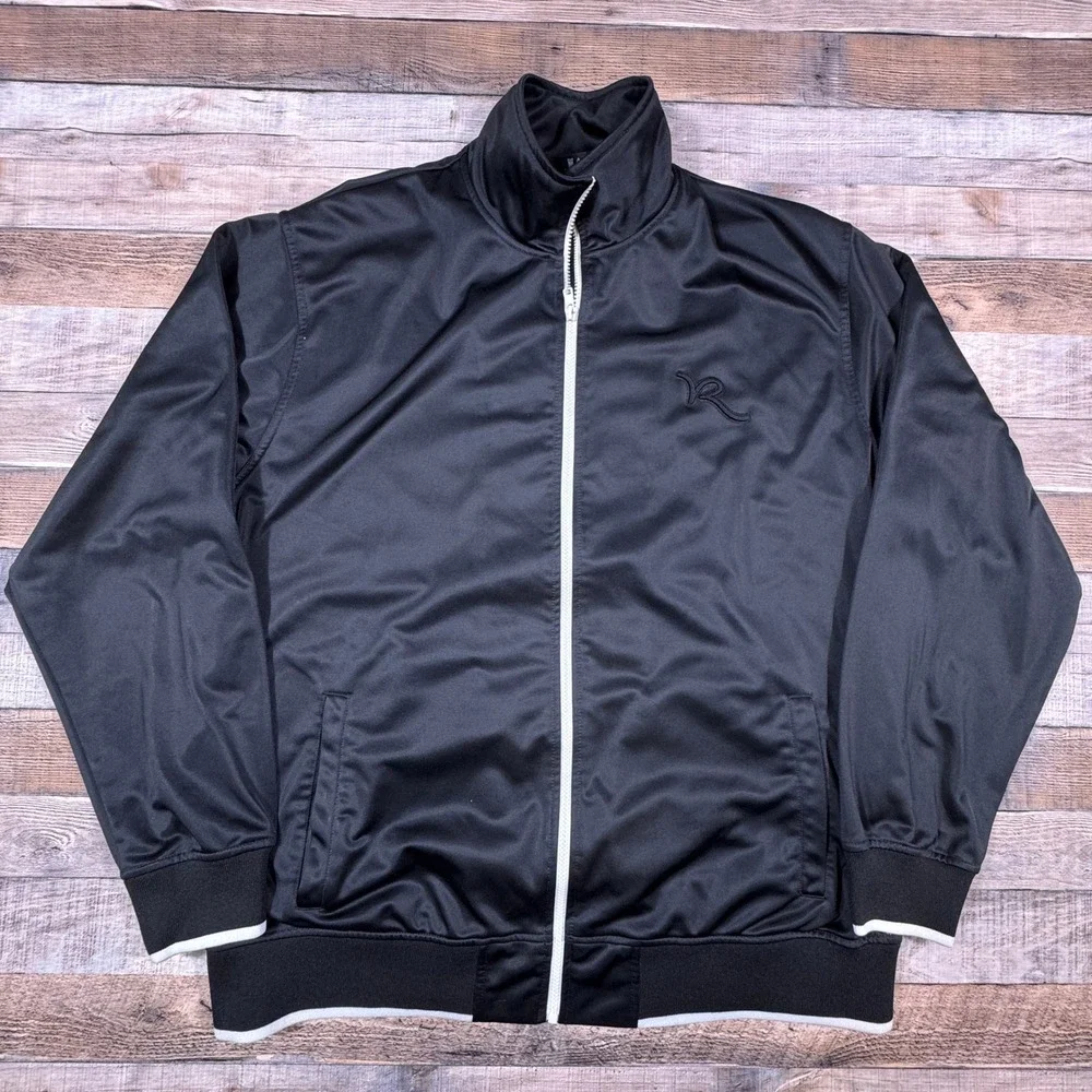 Rocawear Mens Track Jacket Black Full Zip‎ Streetwear Embroidered Logo 2XL